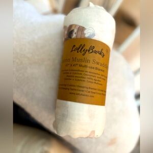 Lolly Banks Muslin Baby Swaddle Noah’s Ark- NWT- 47”x47”
